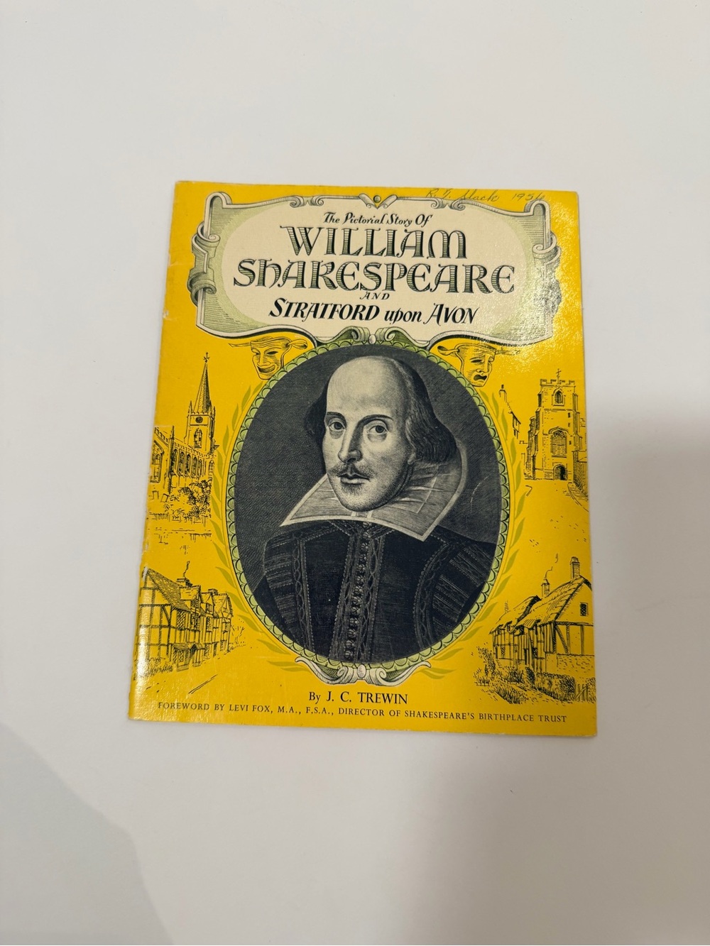 Vintage 1950s William Shakespeare Stratford upon Avon Pictorial Book J.C. Trewin